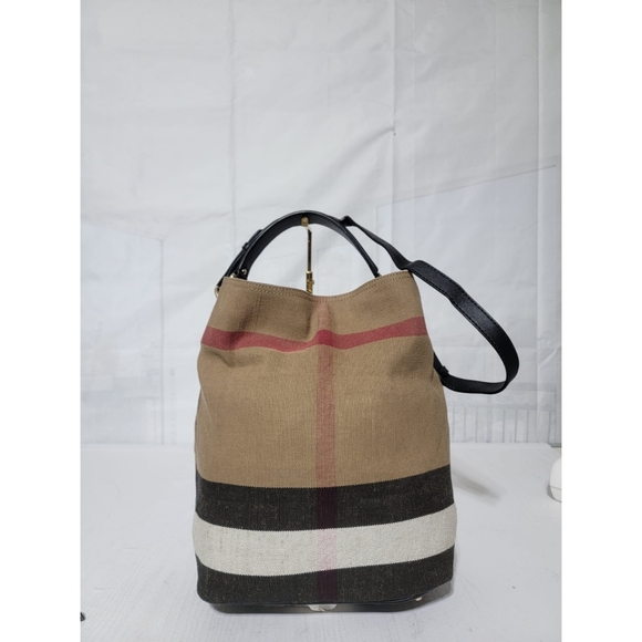 Authentic BURBERRY Ashby Hobo SaddleCanvas Mega Check - Picture 8 of 12